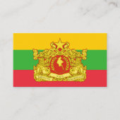 Myanmar / Birmaanse vlag & staatszegel Visitekaartje (Voorkant)
