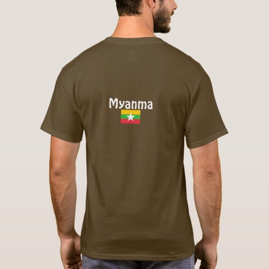 Myanmar / Birmaanse vlag, vlag van Myanmar / Birma T-shirt (Achterkant)