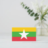Myanmar / Birmaanse vlag, vlag van Myanmar / Birma Visitekaartje (Staand voorkant)