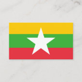 Myanmar / Birmaanse vlag, vlag van Myanmar / Birma Visitekaartje (Voorkant)