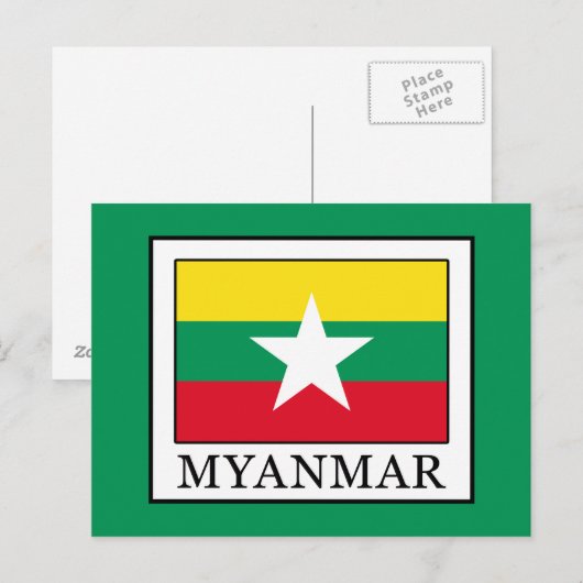 Myanmar Briefkaart (Voorkant / Achterkant)
