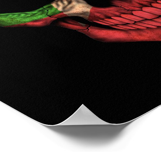  Myanmar Dj Skull met hoofdtelefoon Poster (Hoek)