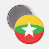 Myanmar Fisheye Flag Magnet (Voorkant / Achterkant)