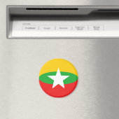 Myanmar Fisheye Flag Magnet (Insitu (Vaatwasser))
