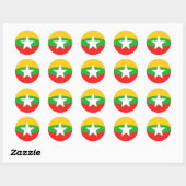 Myanmar Fisheye Vlag Sticker (Vel)