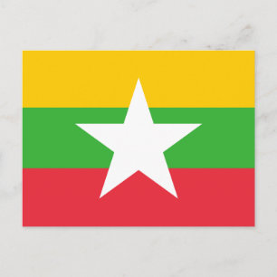 Myanmar Flag Briefkaart