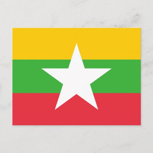 Myanmar Flag Briefkaart (Voorkant)