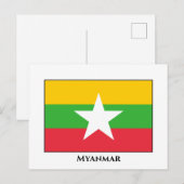 Myanmar Flag Briefkaart (Voorkant / Achterkant)