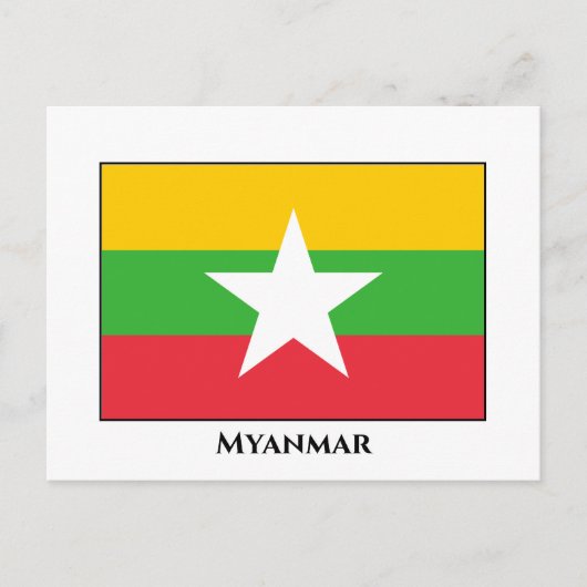 Myanmar Flag Briefkaart (Voorkant)