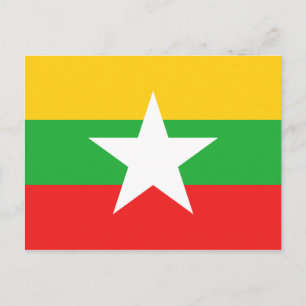 Myanmar Flag Briefkaart
