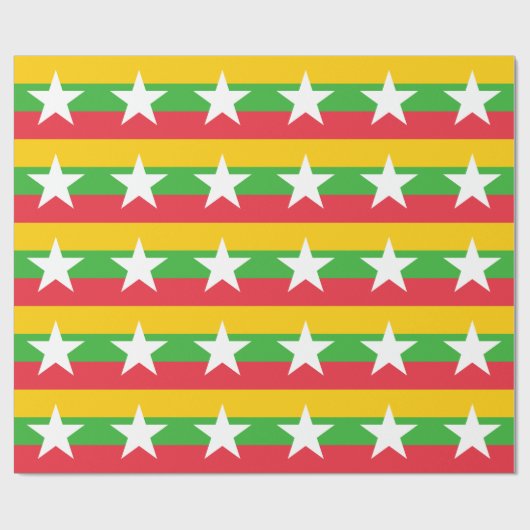 Myanmar Flag Cadeaupapier (Vlak)