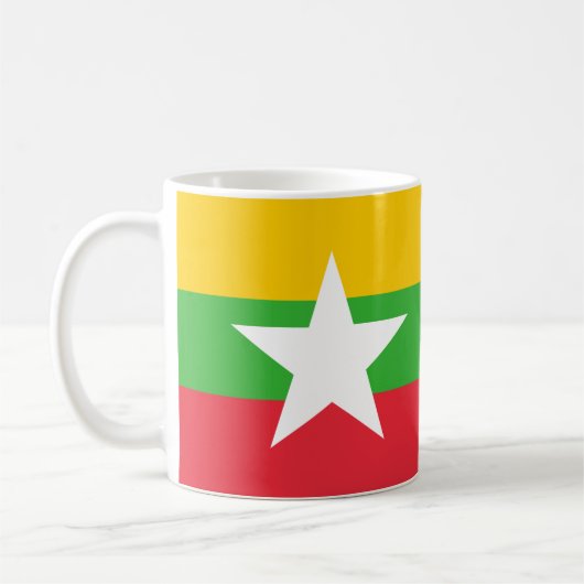Myanmar Flag Ceramic Mok (Links)