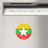Myanmar Flag charming Patriotic Magnet (Insitu (Vaatwasser))