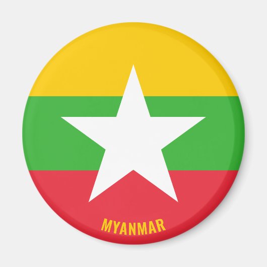 Myanmar Flag charming Patriotic Magnet (Voorkant)