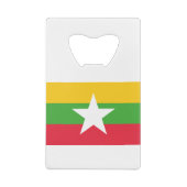 Myanmar Flag Creditkaart Flessenopener (Achterkant)