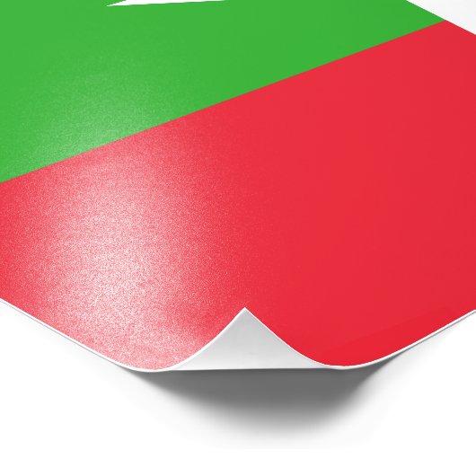 Myanmar Flag Foto Afdruk (Hoek)