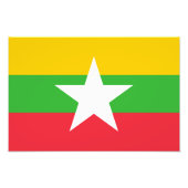Myanmar Flag Foto Afdruk (Voorkant)