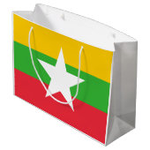Myanmar Flag Groot Cadeauzakje (Achterkant Gekanteld)