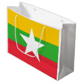 Myanmar Flag Groot Cadeauzakje (Voorkant Gekanteld)