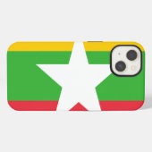 Myanmar Flag iPhone Hoesje (Achterkant horizontaal)