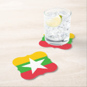 Myanmar Flag Kartonnen Onderzetters (Insitu)