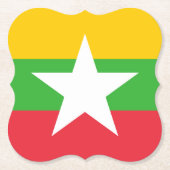 Myanmar Flag Kartonnen Onderzetters (Voorkant)