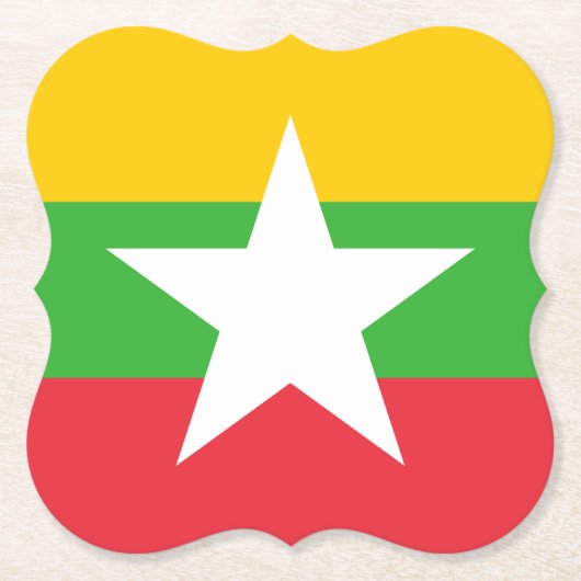 Myanmar Flag Kartonnen Onderzetters (Voorkant)