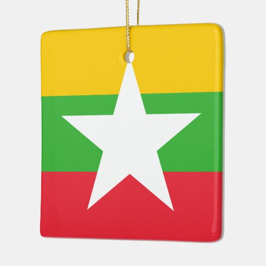 Myanmar Flag Keramisch Ornament (Links)