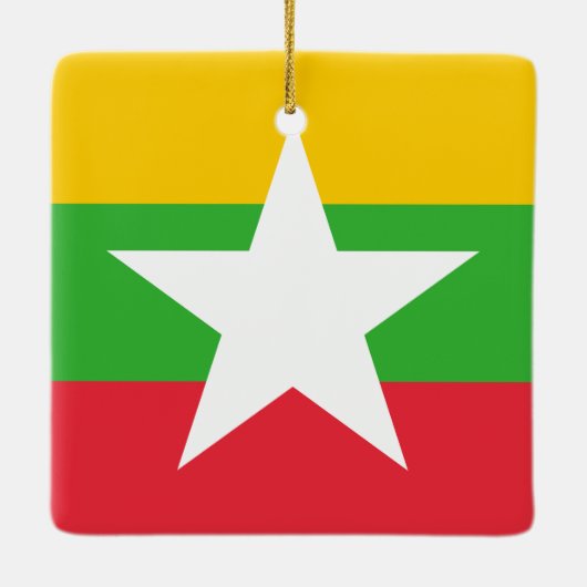 Myanmar Flag Keramisch Ornament (Achterkant)