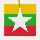 Myanmar Flag Keramisch Ornament (Voorkant)