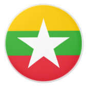 Myanmar Flag Keramische Knop (Voorkant)