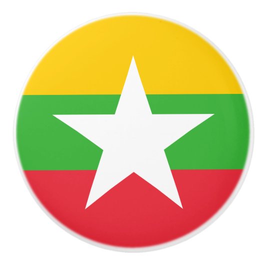 Myanmar Flag Keramische Knop (Voorkant)
