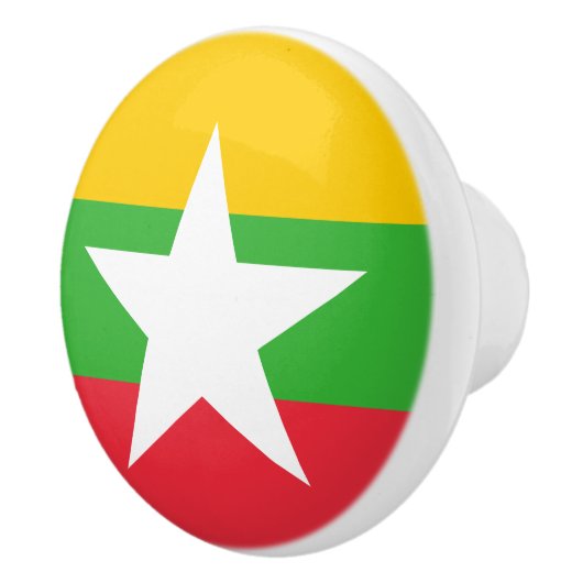 Myanmar Flag Keramische Knop (Rechts)