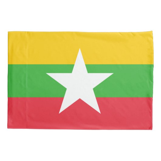 Myanmar Flag Kussensloop (Achterkant)