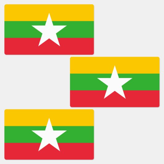 Myanmar Flag Labels (Groep)