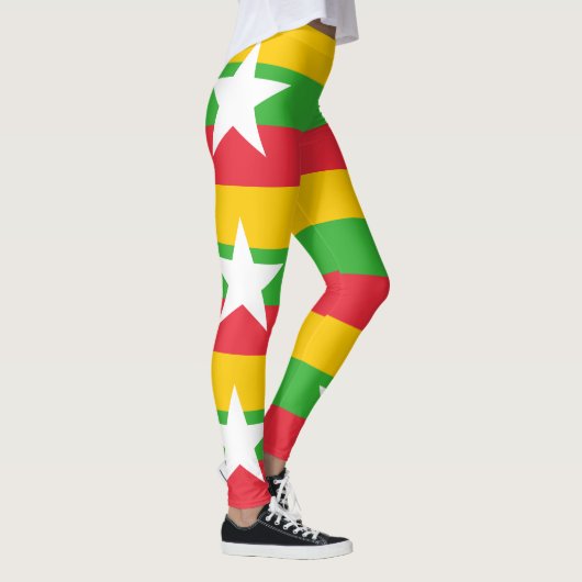 Myanmar Flag Leggings (Rechts)