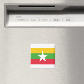 Myanmar Flag Magneet (Insitu (Vaatwasser))