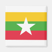 Myanmar Flag Magneet (Voorkant)