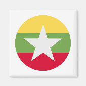 Myanmar Flag Magneet (Voorkant)