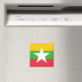 Myanmar Flag Magneet (Insitu (Vaatwasser))