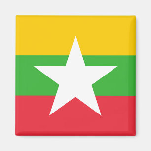 Myanmar Flag Magneet