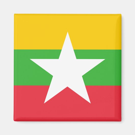 Myanmar Flag Magneet (Voorkant)