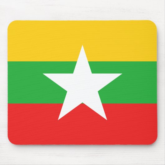 Myanmar Flag Mousepad Muismat (Voorkant)