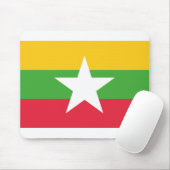 Myanmar Flag Muismat (Met muis)