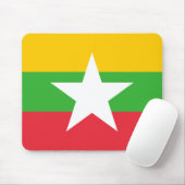 Myanmar Flag Muismat (Met muis)