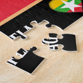 Myanmar Flag & Myanmar Country / Myanmar Legpuzzel (Zijkant)