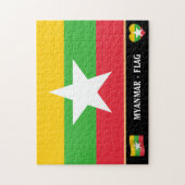 Myanmar Flag & Myanmar Country / Myanmar Legpuzzel (Verticaal)