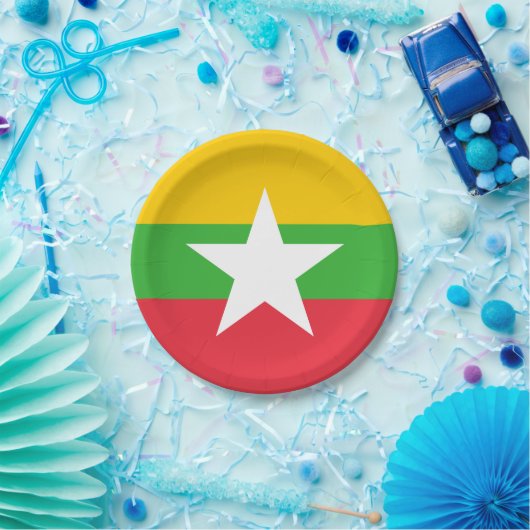 Myanmar Flag Papieren Bordje (Feest)
