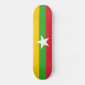 Myanmar Flag Persoonlijk Skateboard (Voorkant)