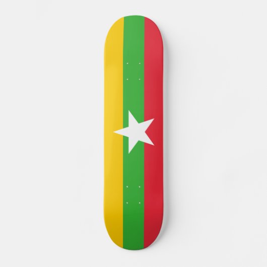Myanmar Flag Persoonlijk Skateboard (Voorkant)